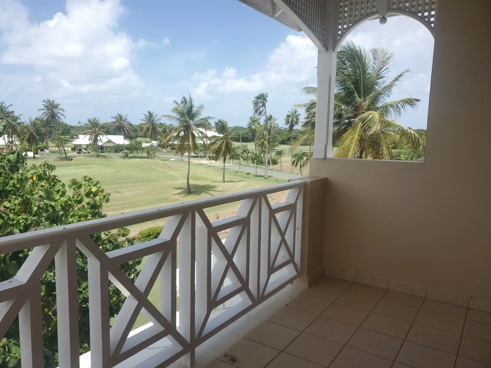 Apartment verandah overlooking golf course